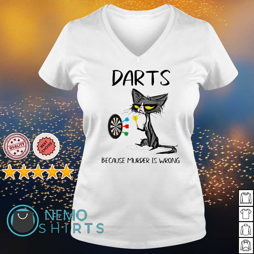 Cat darts because murder is wrong - Adult & Kids T-Shirts, Sweatshirts & Hoodies apparel design preview 5