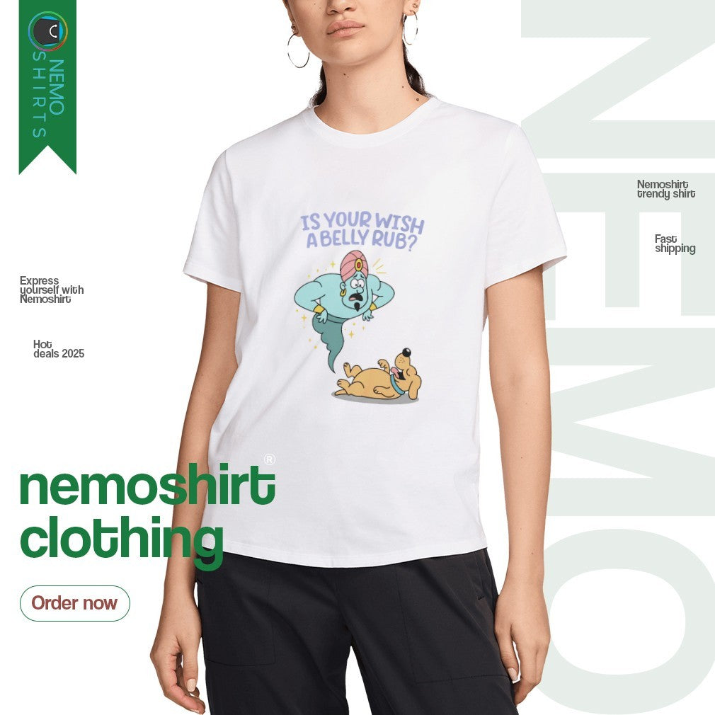 Is your wish abelly rub genie and dog - Adult & Kids T-Shirts, Sweatshirts & Hoodies apparel design preview 3