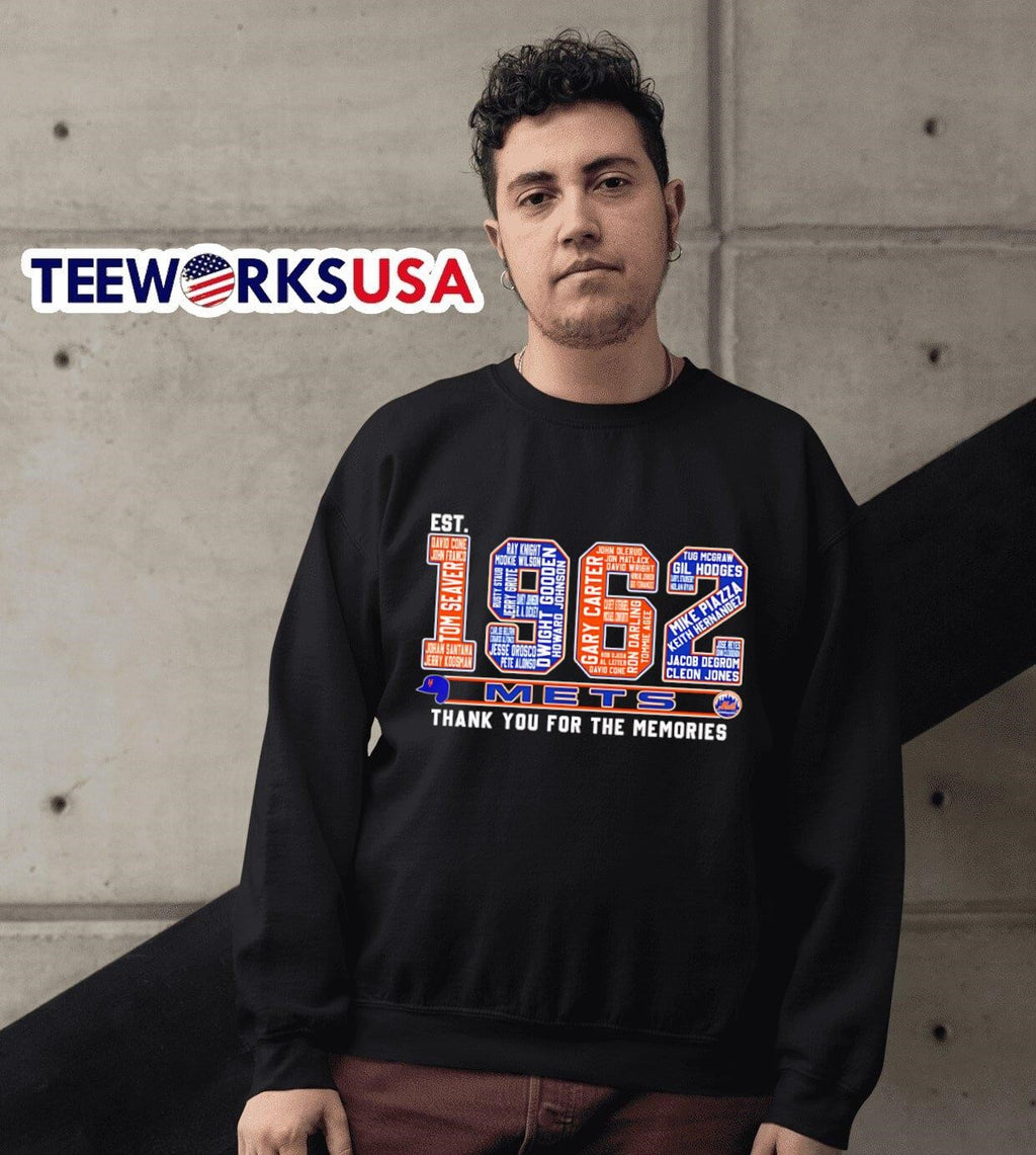 Est 1962 Mets thank you for the memories - Adult & Kids T-Shirts, Sweatshirts & Hoodies apparel design preview 6