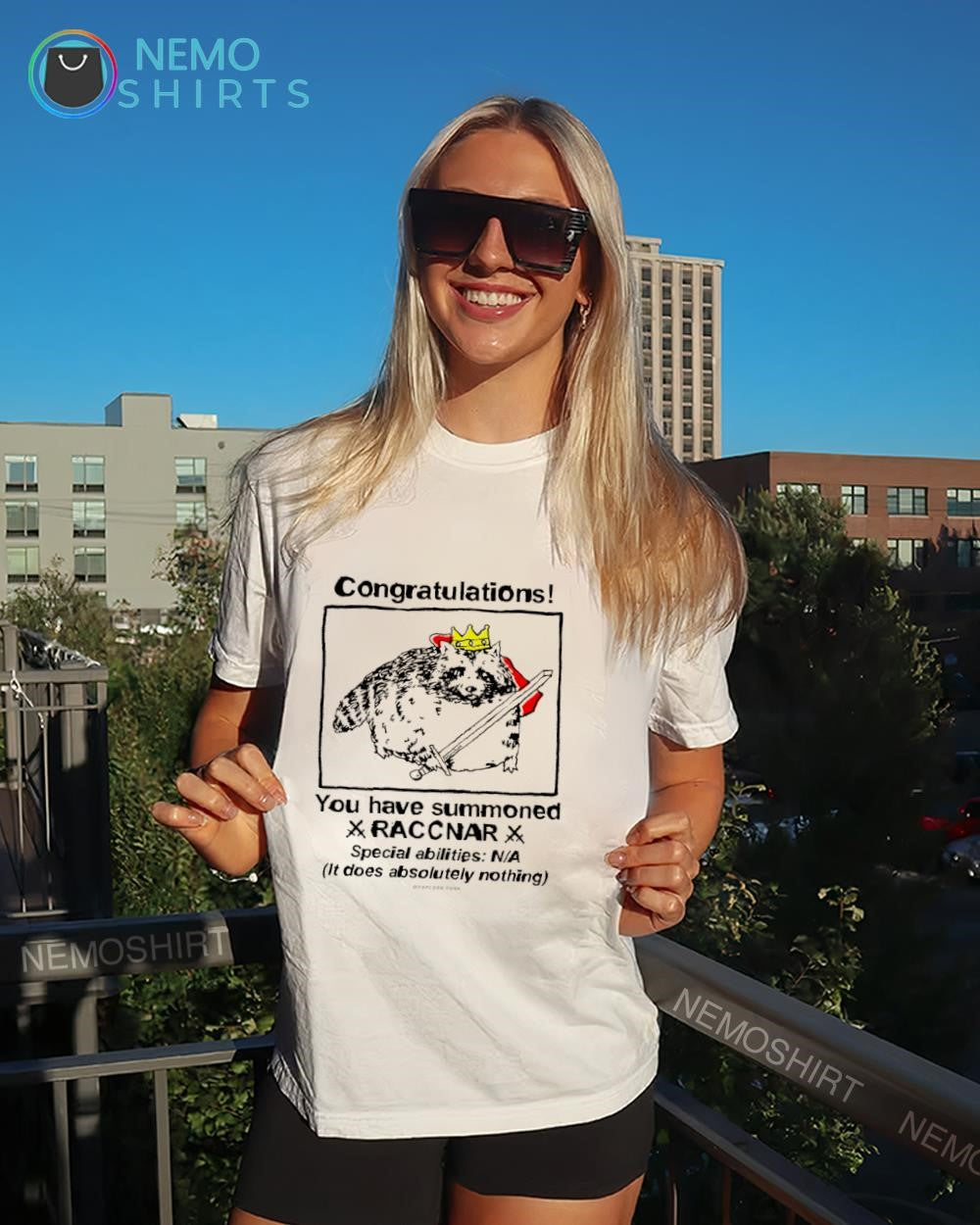Congratulations you have summoned raccnar special - Adult & Kids T-Shirts, Sweatshirts & Hoodies apparel design preview 4