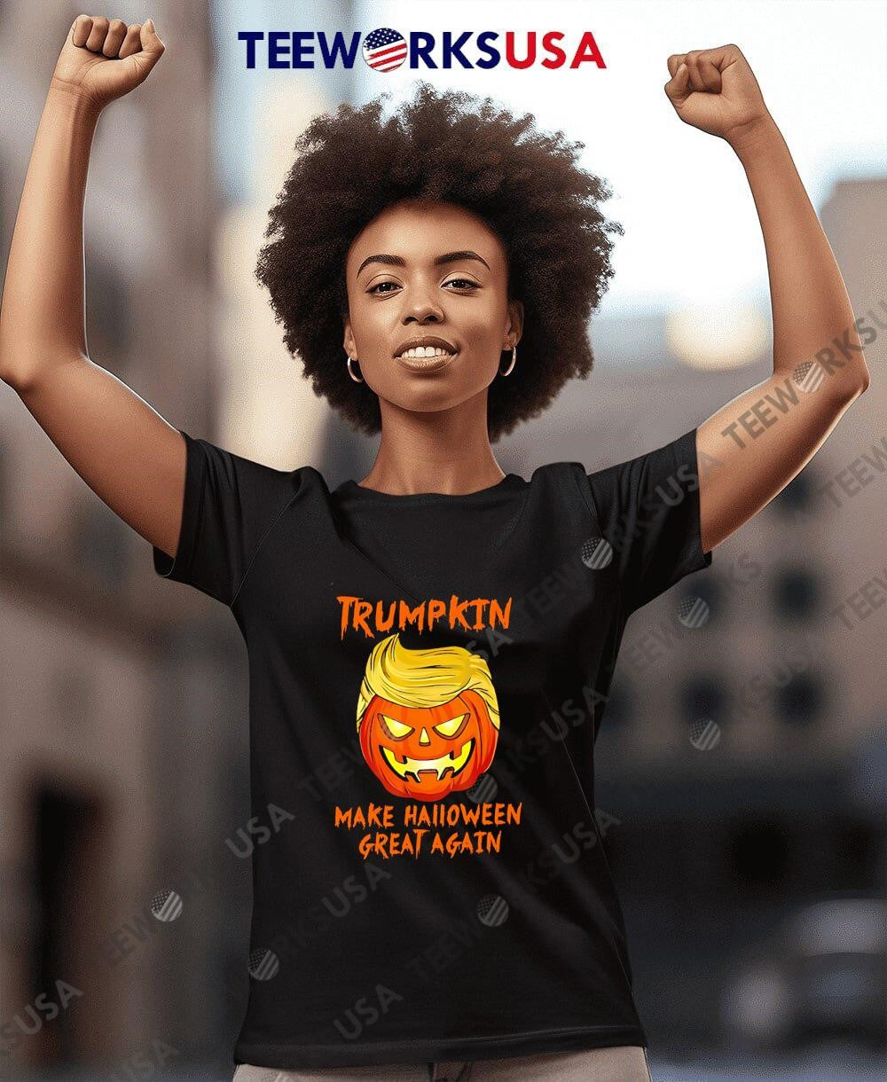 Trumpkin Make Halloween Great Again - Adult & Kids T-Shirts, Sweatshirts & Hoodies apparel design preview 4