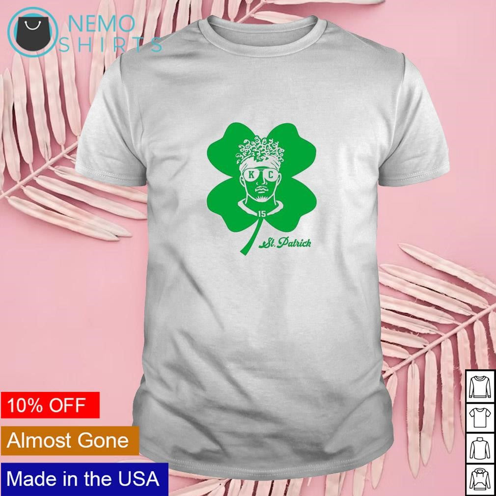 Reversed St Patrick Mahomes 15 shamrock - Adult & Kids T-Shirts, Sweatshirts & Hoodies apparel design preview 1