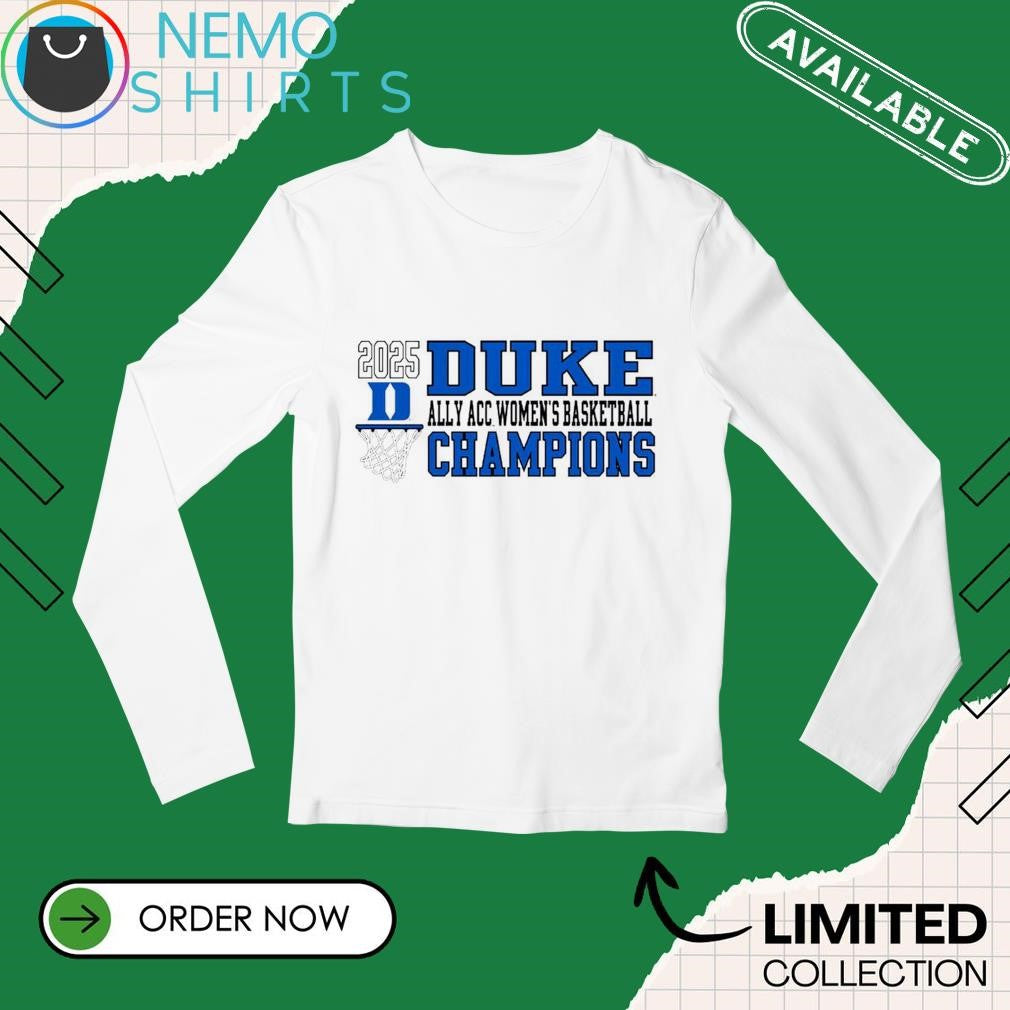 Duke Blue Devils 20025 ally ACC women's basketball - Adult & Kids T-Shirts, Sweatshirts & Hoodies apparel design preview 3
