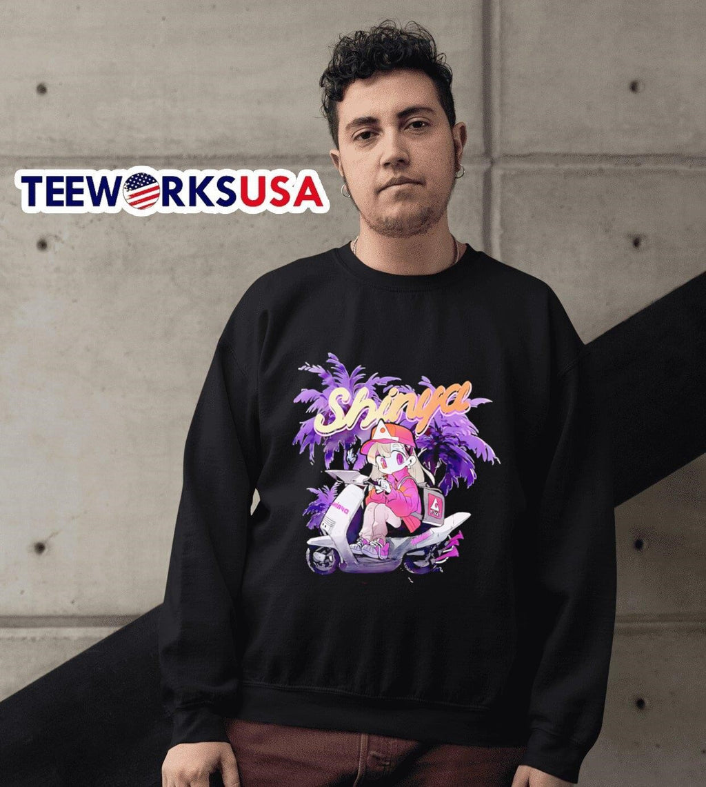 Shinya Pizza Delivery Scooter - Adult & Kids T-Shirts, Sweatshirts & Hoodies apparel design preview 6