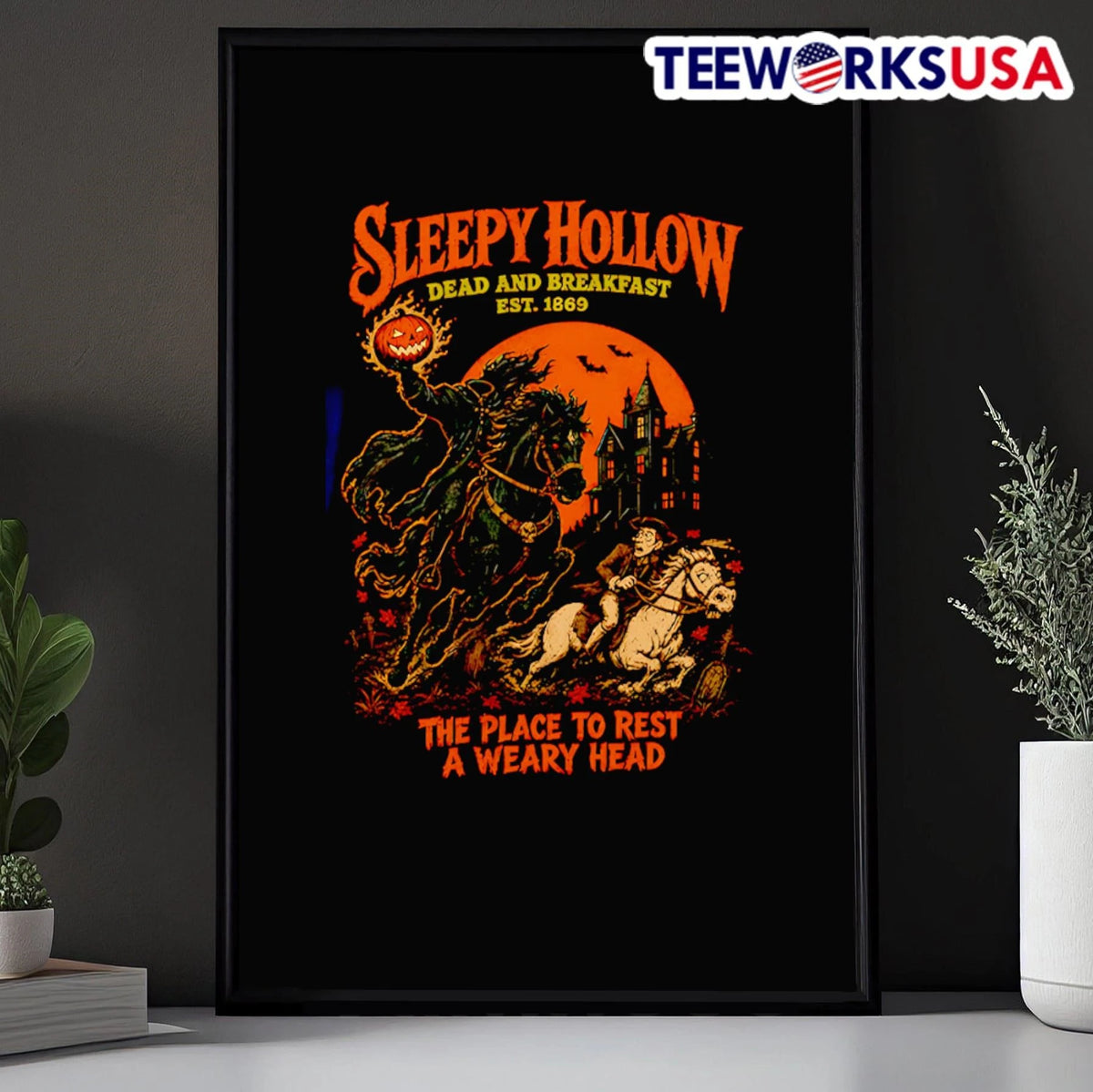 Sleepy Hollow Dead And Breakfast Vintage Headless - Adult & Kids T-Shirts, Sweatshirts & Hoodies apparel design preview 5