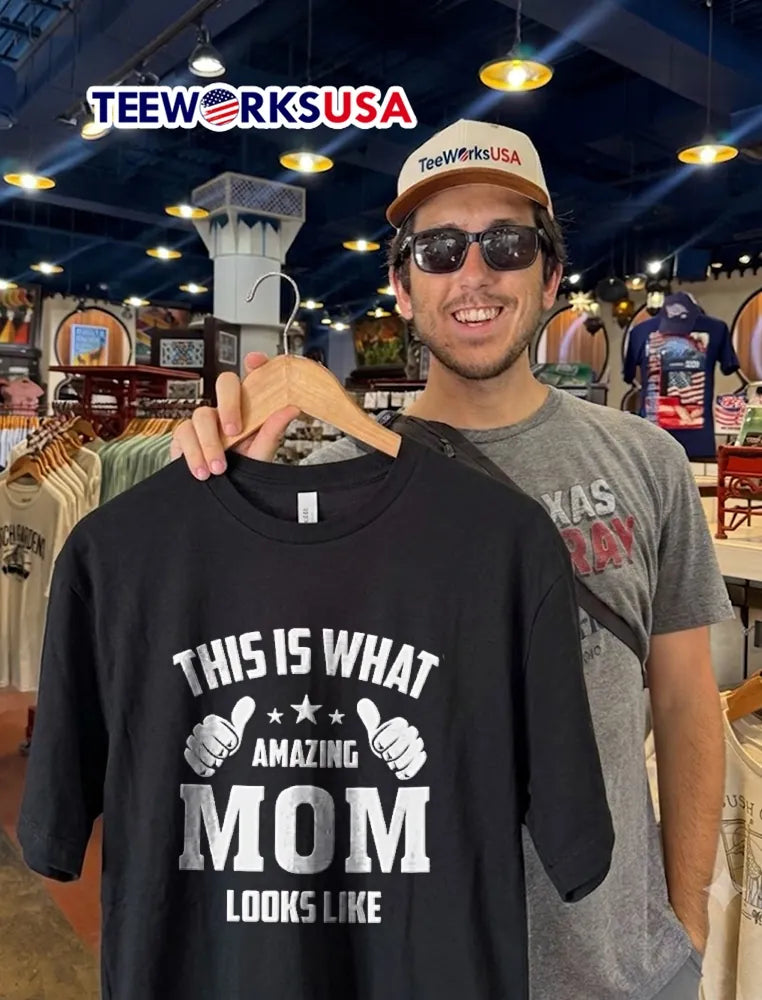 This Is What Amazing Mom Looks Like Two Hands Thumbs - Adult & Kids T-Shirts, Sweatshirts & Hoodies apparel design preview 2