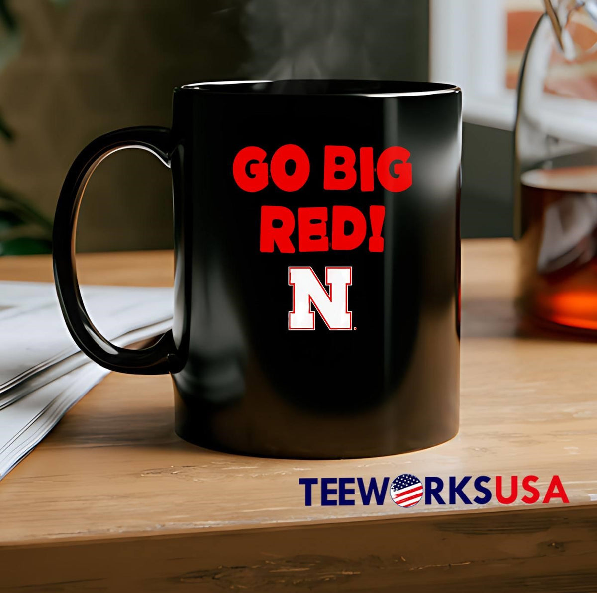 Go Big Red Nebraska Cornhuskers fan slogan - Adult & Kids T-Shirts, Sweatshirts & Hoodies apparel design preview 2