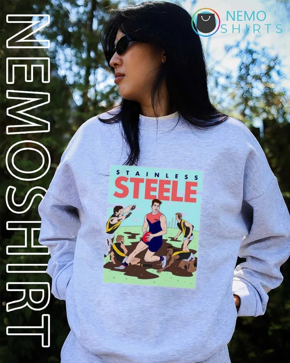 Stainless Steele Melbourne Demons - Adult & Kids T-Shirts, Sweatshirts & Hoodies apparel design preview 2