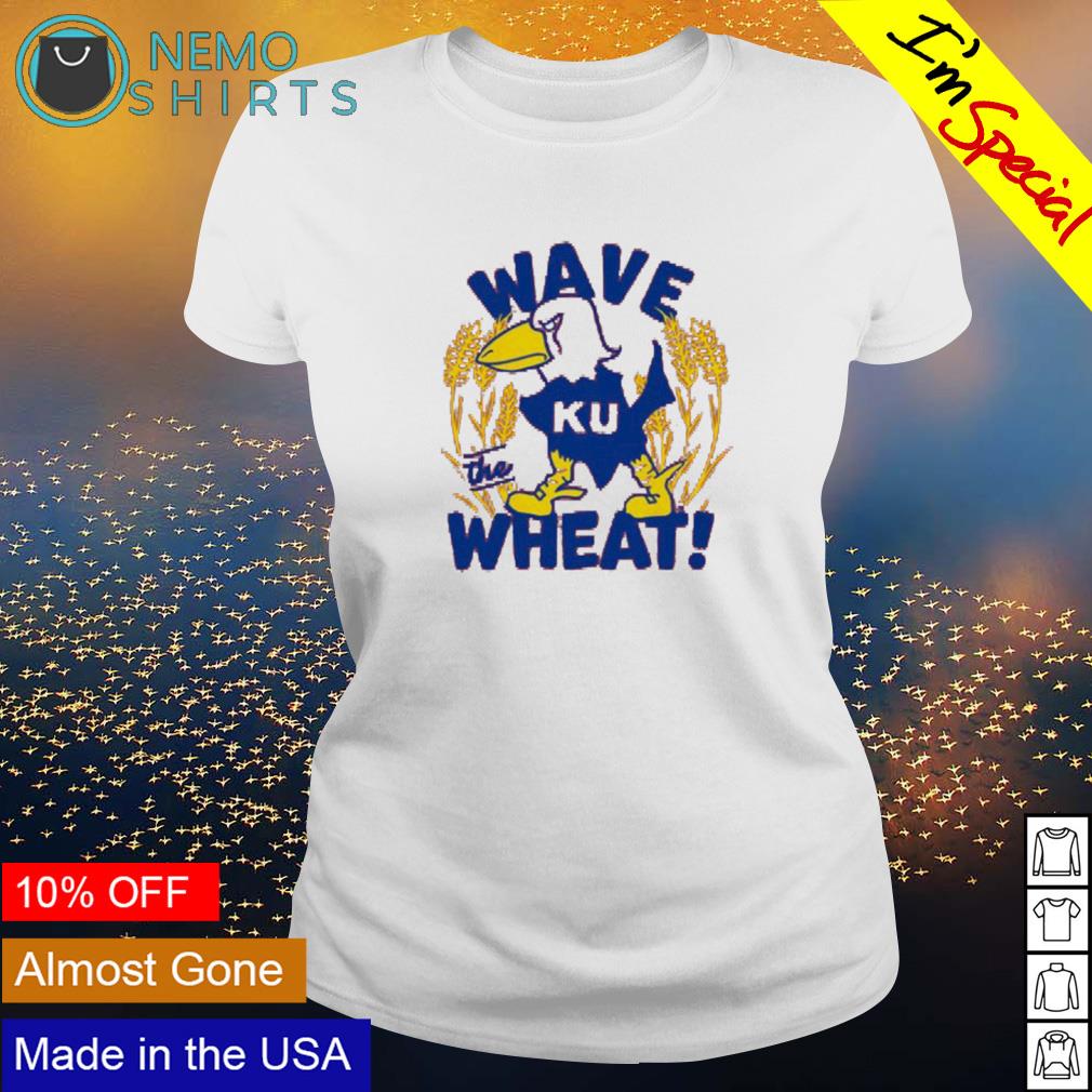 Wave the Wheat vintage Jayhawk mascot - Adult & Kids T-Shirts, Sweatshirts & Hoodies apparel design preview 3