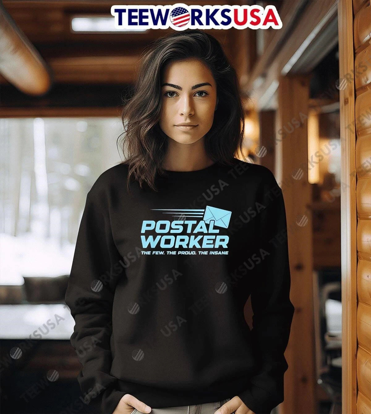 The Few Proud Insane Postal Worker - Adult & Kids T-Shirts, Sweatshirts & Hoodies apparel design preview 6