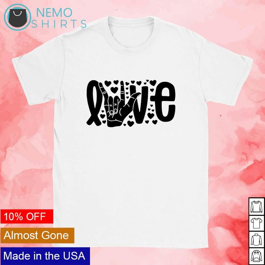 Love ASL deaf awareness - Adult & Kids T-Shirts, Sweatshirts & Hoodies apparel design preview 1
