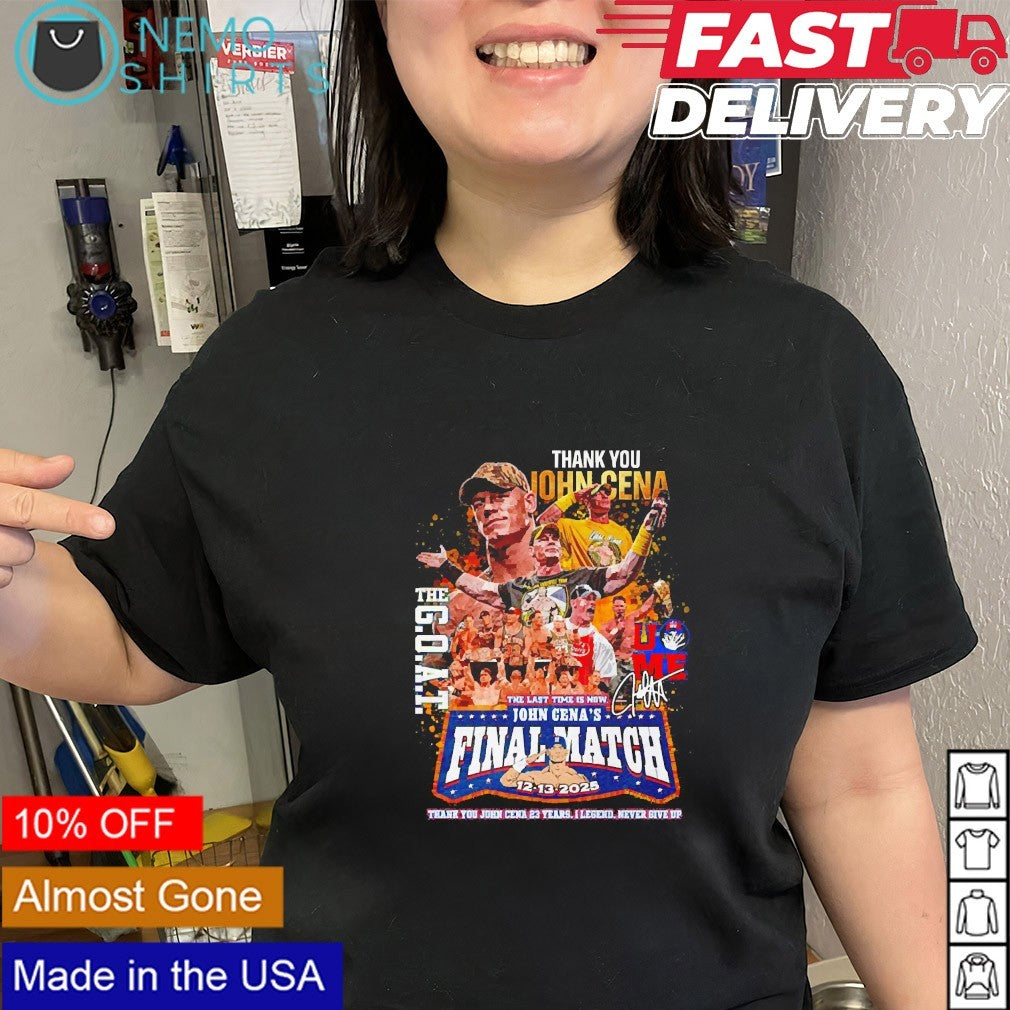 The Goat thank you John Cena last time is now final - Adult & Kids T-Shirts, Sweatshirts & Hoodies apparel design preview 3