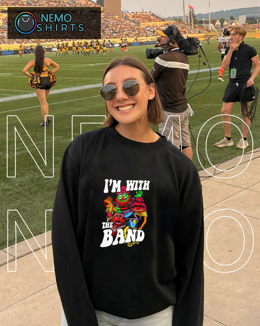 I'm with the band Muppet - Adult & Kids T-Shirts, Sweatshirts & Hoodies apparel design preview 4