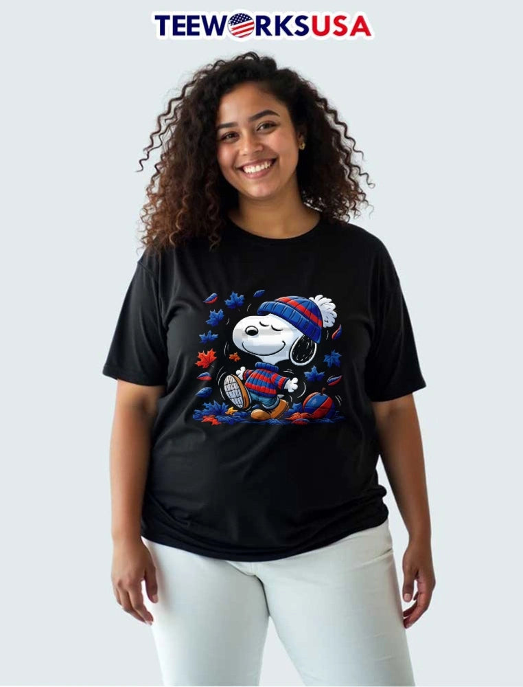 Snoopy Wearing Beanie Sweater Dancing In Falling - Adult & Kids T-Shirts, Sweatshirts & Hoodies apparel design preview 3