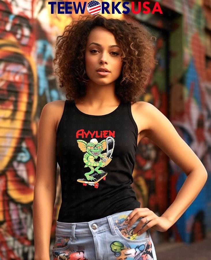 Rubberhose skateboarding gremlin ayylien - Adult & Kids T-Shirts, Sweatshirts & Hoodies apparel design preview 7