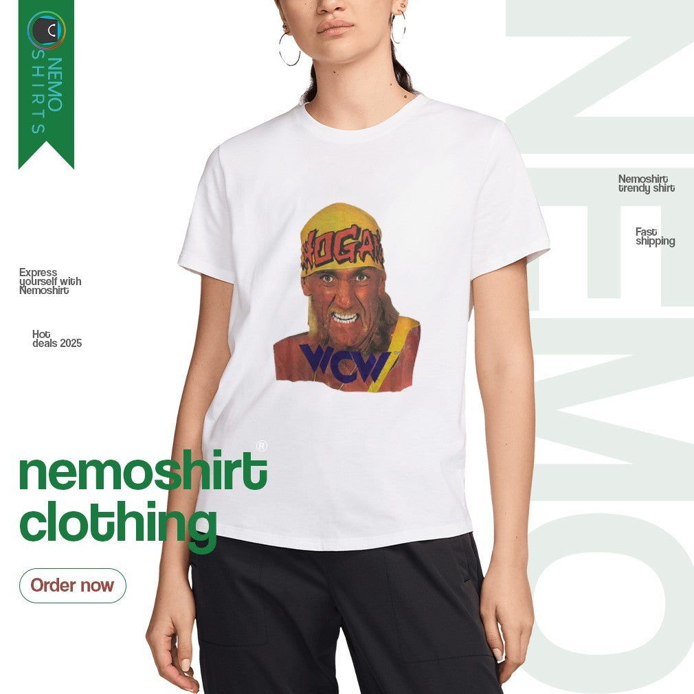 WCW big face Hulk Hogan - Adult & Kids T-Shirts, Sweatshirts & Hoodies apparel design preview 3