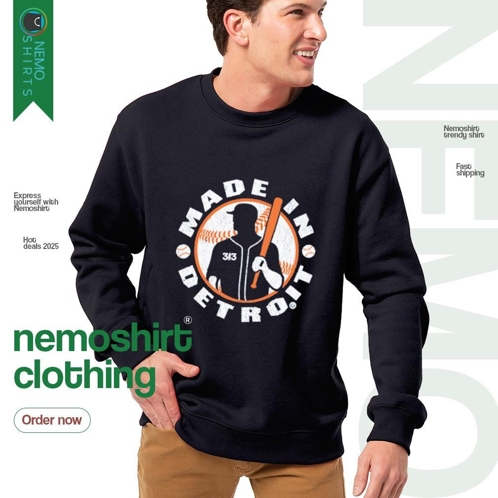 Made in Detroit Tigers baseball - Adult & Kids T-Shirts, Sweatshirts & Hoodies product image 4