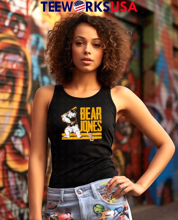 LSU Baseball Jared Jones Bear - Adult & Kids T-Shirts, Sweatshirts & Hoodies apparel design preview 7
