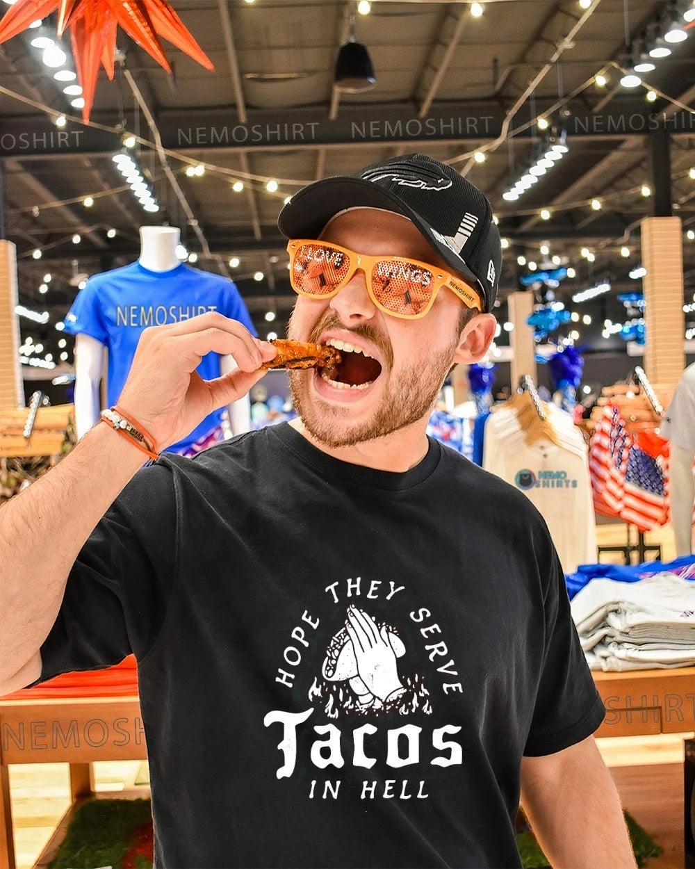 Hope they serve tacos in hell - Adult & Kids T-Shirts, Sweatshirts & Hoodies apparel design preview 1