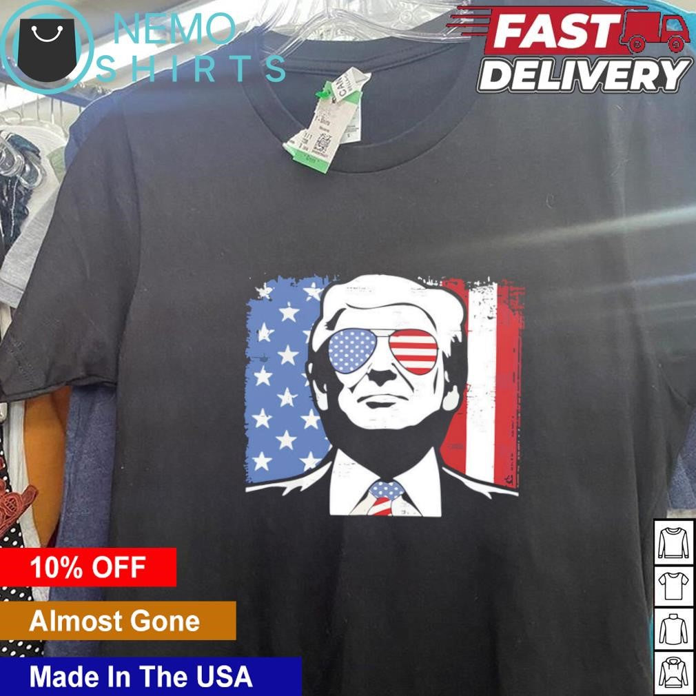 Trump USA flag glasses and tie - Adult & Kids T-Shirts, Sweatshirts & Hoodies apparel design preview 5