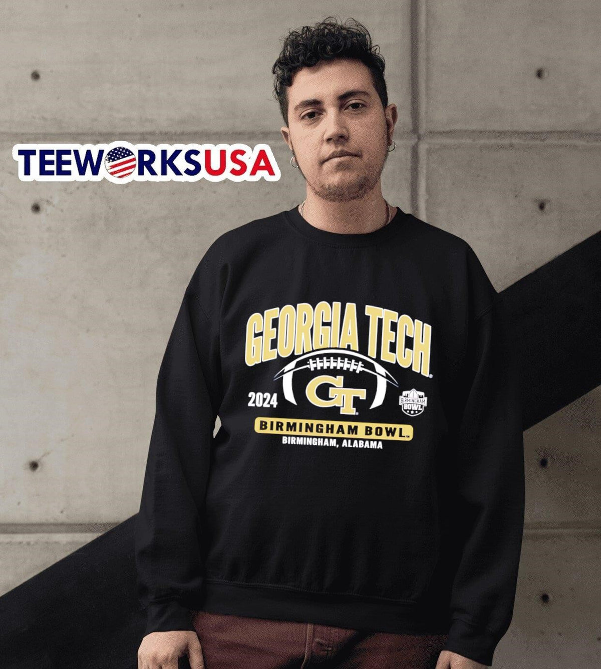 Georgia Tech Yellow Jackets 2024 Birmingham Bowl - Adult & Kids T-Shirts, Sweatshirts & Hoodies apparel design preview 6