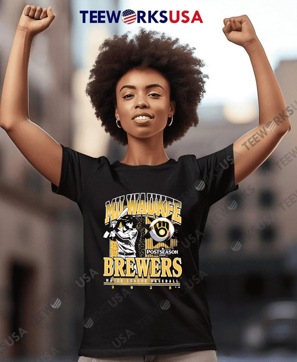 Milwaukee Brewers 2025 Postseason Participant Playoff - Adult & Kids T-Shirts, Sweatshirts & Hoodies apparel design preview 8