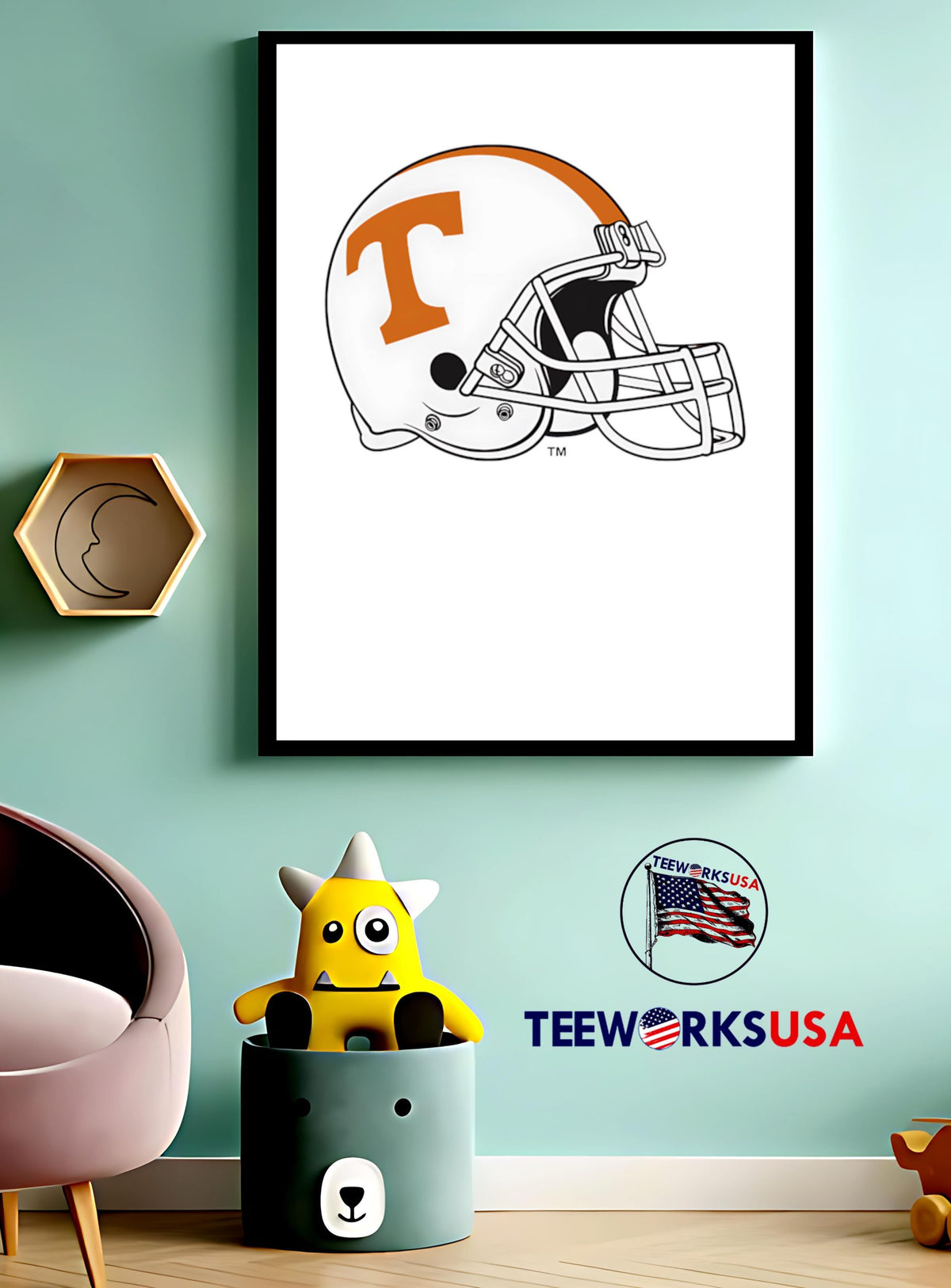 Tennessee Volunteers American Football helmet - Adult & Kids T-Shirts, Sweatshirts & Hoodies apparel design preview 4