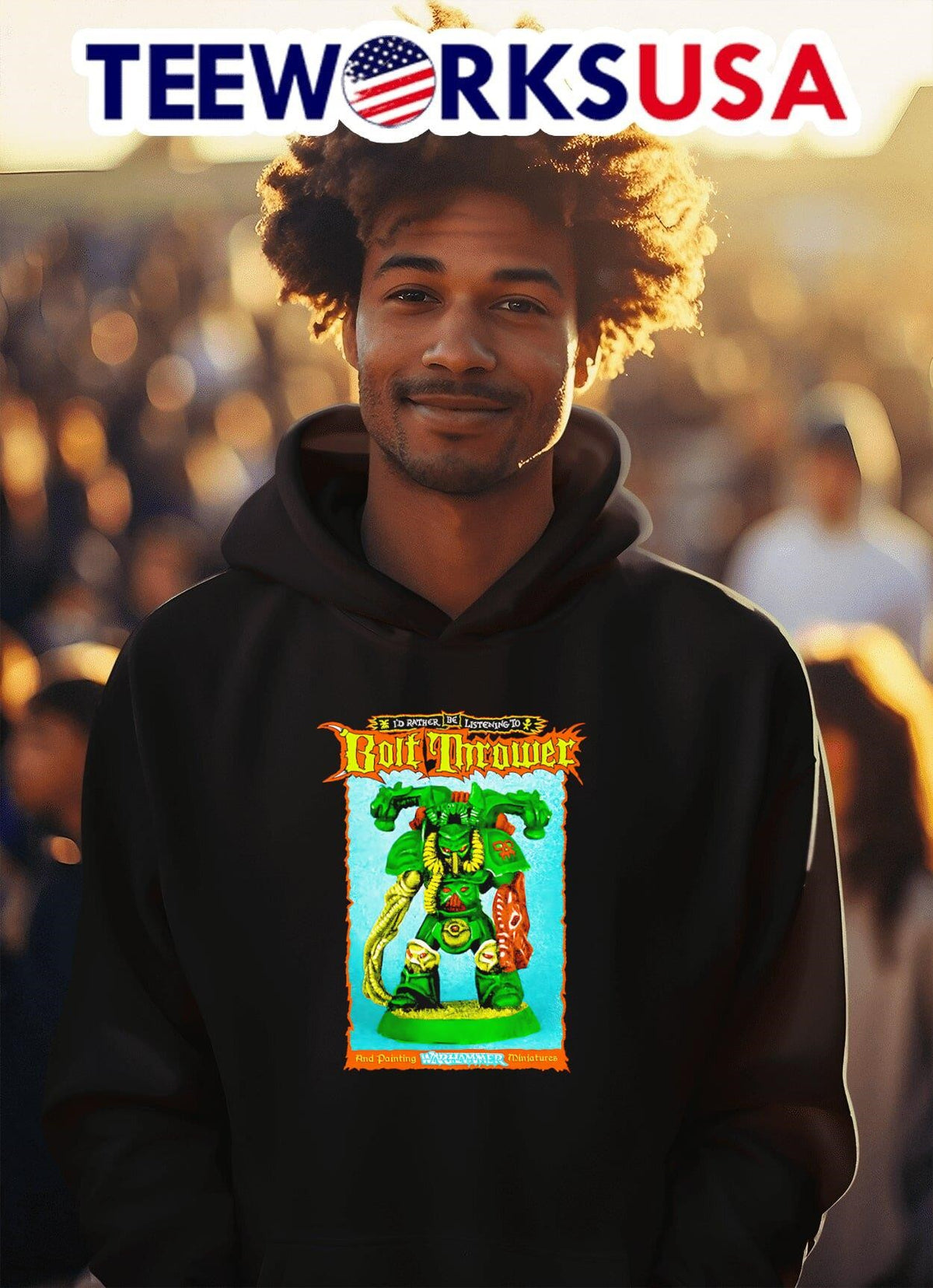 I'd rather be listening to Bolt Thrower - Adult & Kids T-Shirts, Sweatshirts & Hoodies apparel design preview 2