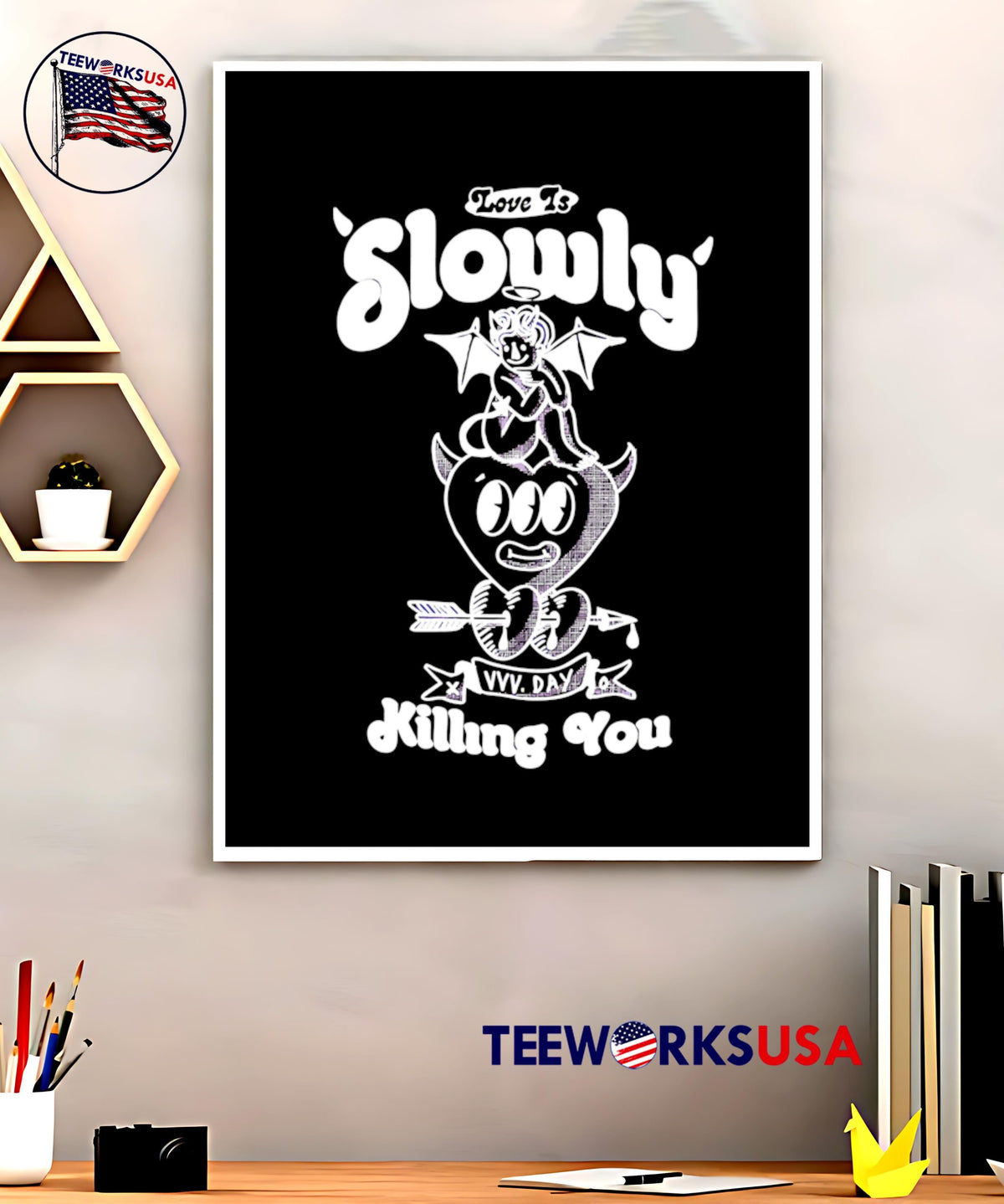 Love is killing you Acid Washed Oversized - Adult & Kids T-Shirts, Sweatshirts & Hoodies apparel design preview 5