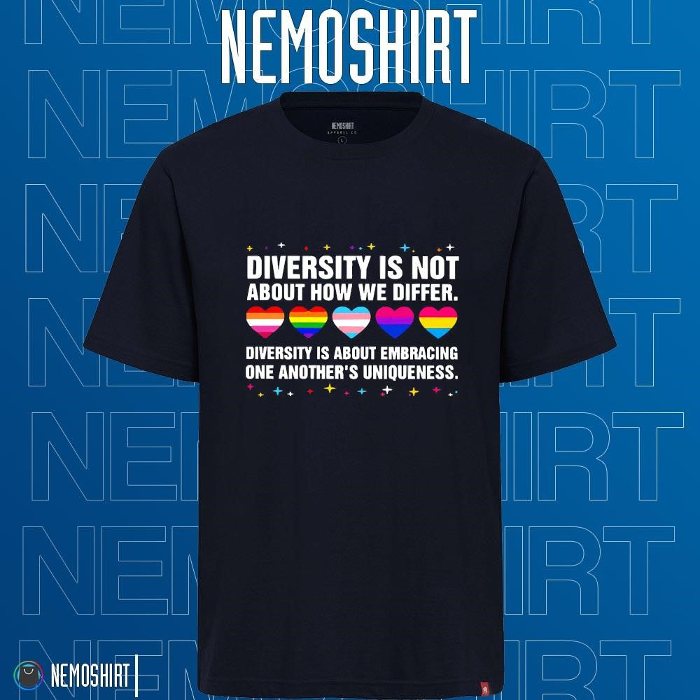 Diversity is not about how we differ hearts LGBT - Adult & Kids T-Shirts, Sweatshirts & Hoodies apparel design preview 1