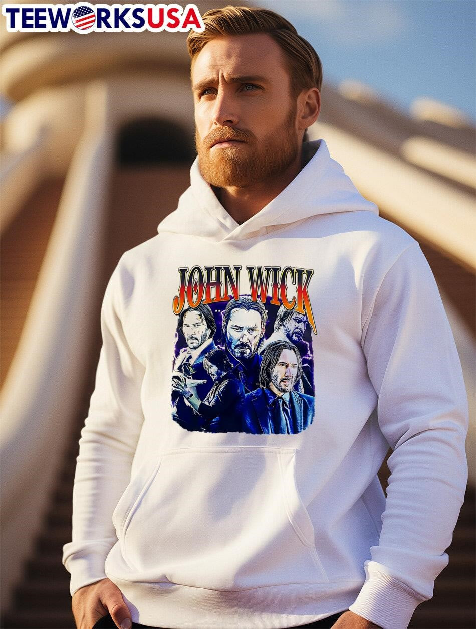 John Wick Film series graphic - Adult & Kids T-Shirts, Sweatshirts & Hoodies apparel design preview 2