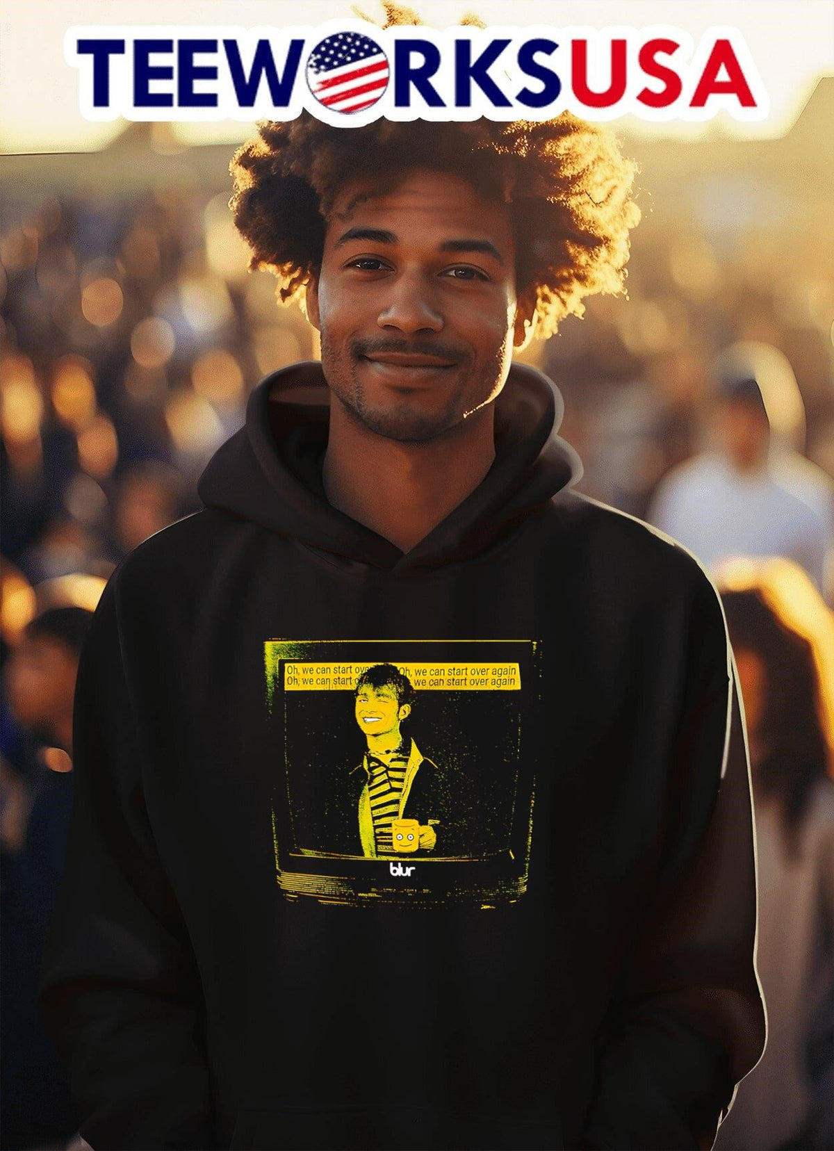 Blur Coffee and TV - Adult & Kids T-Shirts, Sweatshirts & Hoodies apparel design preview 2