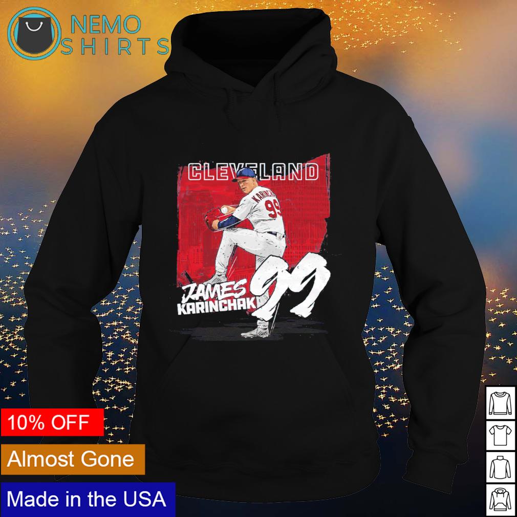Cleveland Baseball James Karinchak throw the ball - Adult & Kids T-Shirts, Sweatshirts & Hoodies apparel design preview 2