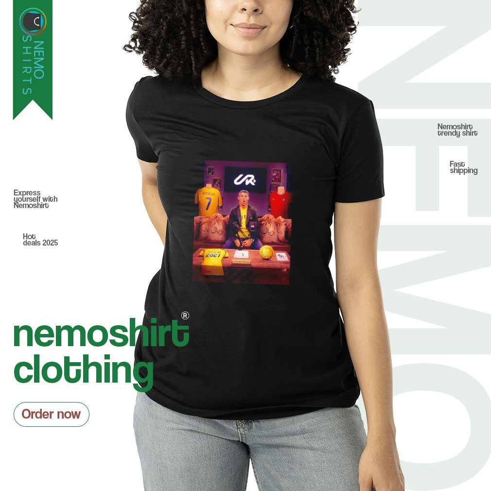 Cristiano Ronaldo contract extended Al-Nassr until - Adult & Kids T-Shirts, Sweatshirts & Hoodies apparel design preview 3