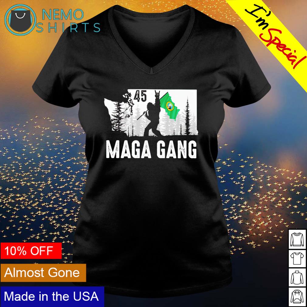 Bigfoot Washington State vote Trump Maga gang - Adult & Kids T-Shirts, Sweatshirts & Hoodies apparel design preview 5