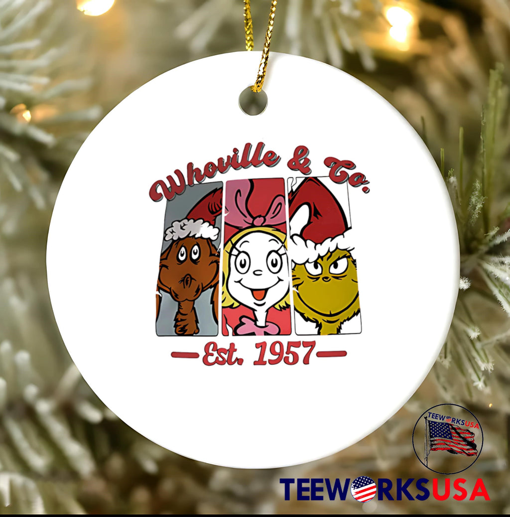 Grinch Cindy Lou Who Whoville And Co Est 1957 - Adult & Kids T-Shirts, Sweatshirts & Hoodies apparel design preview 3