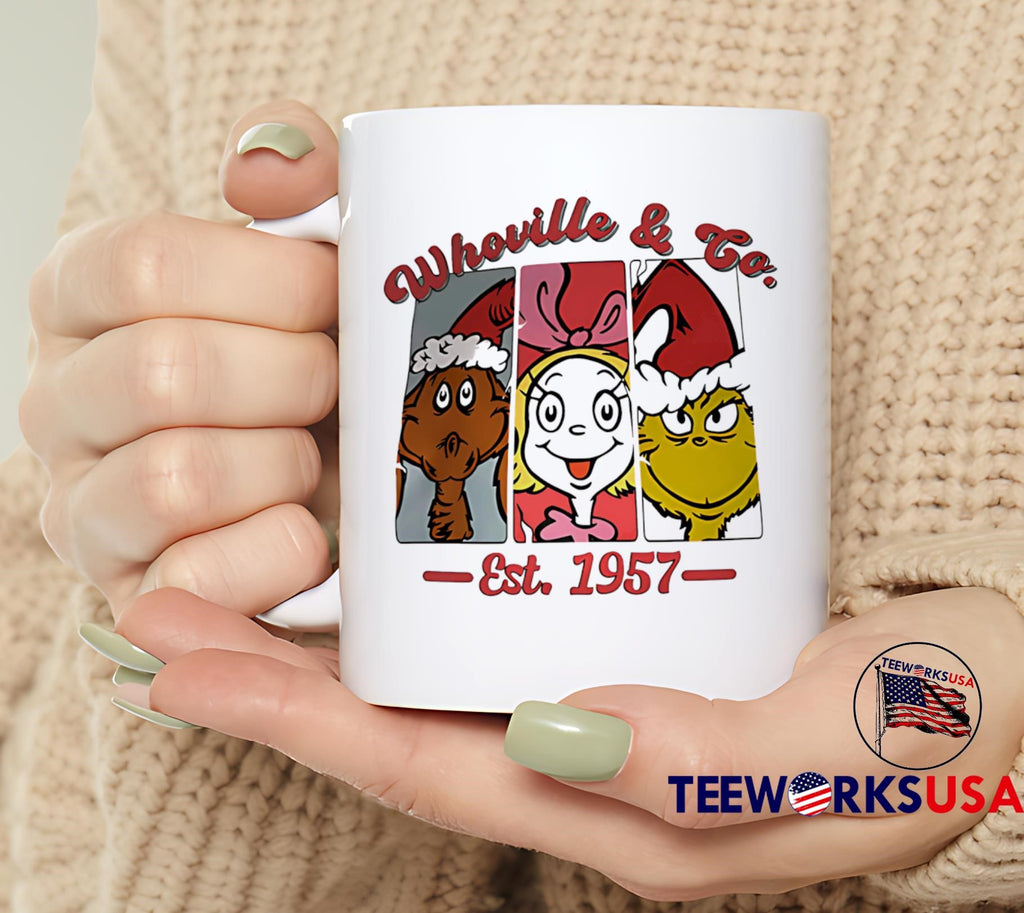 Grinch Cindy Lou Who Whoville And Co Est 1957 - Adult & Kids T-Shirts, Sweatshirts & Hoodies apparel design preview 6