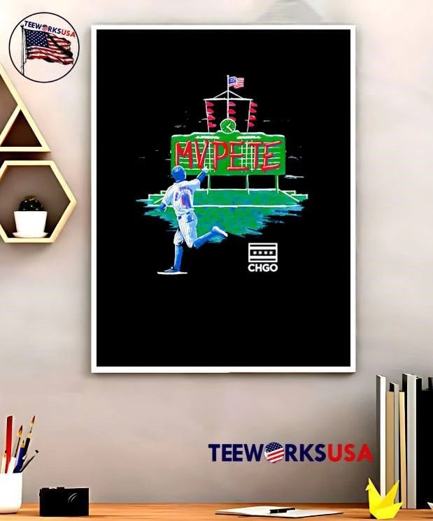 Cubs MvPete Wrigley Field Baseball - Adult & Kids T-Shirts, Sweatshirts & Hoodies apparel design preview 5