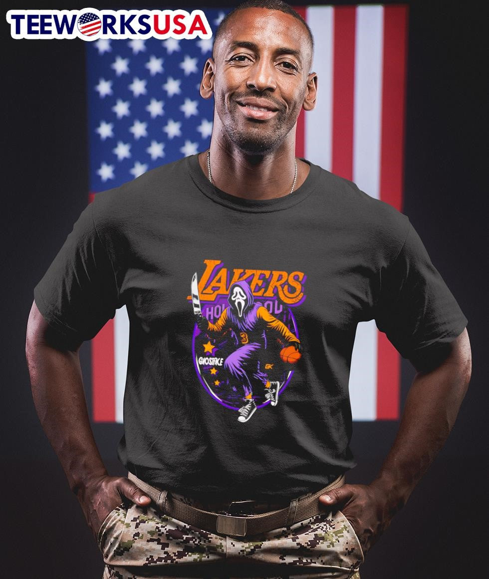Ghostface x Los Angeles Lakers Halloween - Adult & Kids T-Shirts, Sweatshirts & Hoodies apparel design preview 1