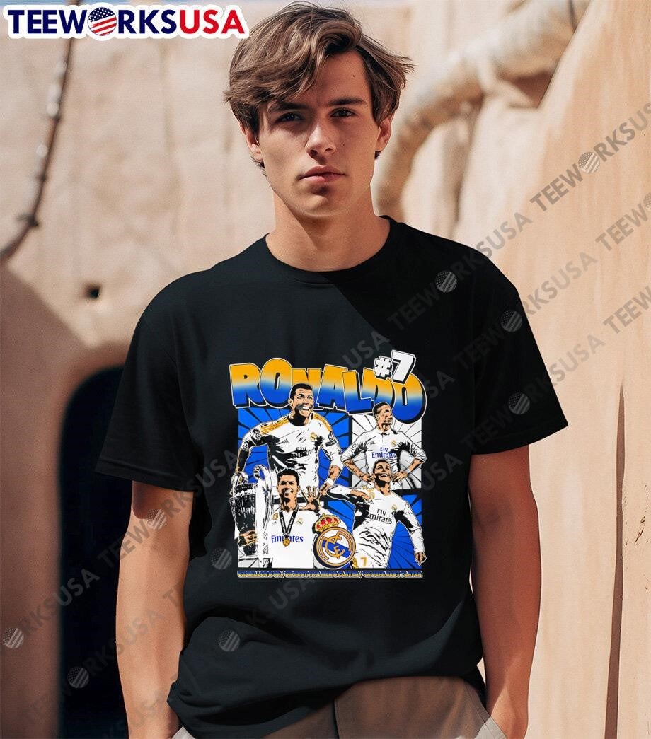Cristiano Ronaldo Real Madrid CF #7 graphic - Adult & Kids T-Shirts, Sweatshirts & Hoodies apparel design preview 1