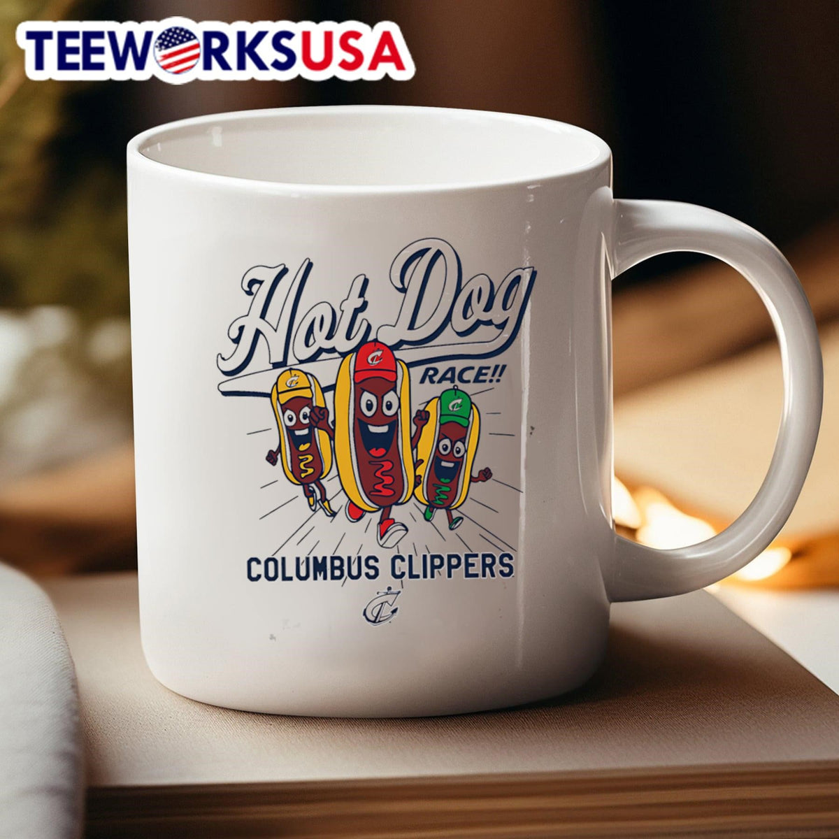 Columbus Clippers Hot Dog Race - Adult & Kids T-Shirts, Sweatshirts & Hoodies apparel design preview 4
