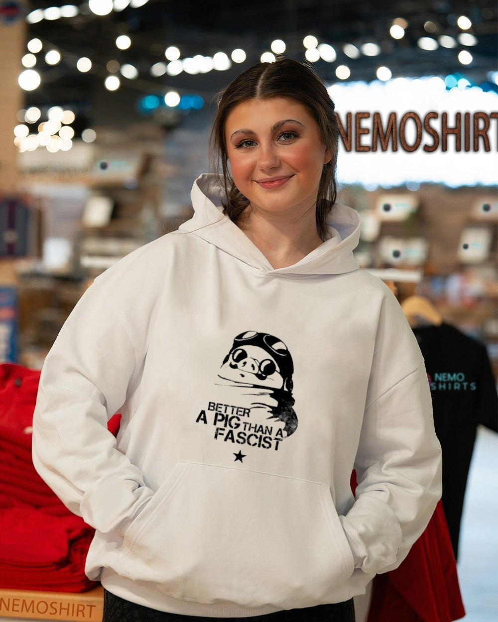 Better a pig than fascist - Adult & Kids T-Shirts, Sweatshirts & Hoodies apparel design preview 3