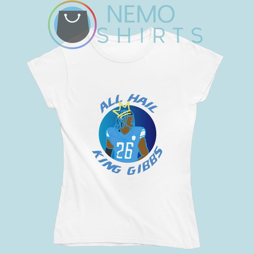 All hail King Gibbs Detroit Lions - Adult & Kids T-Shirts, Sweatshirts & Hoodies apparel design preview 5