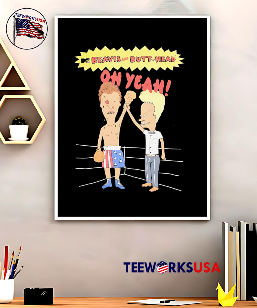 Beavis and Butt-Head oh yeah boxing vintage - Adult & Kids T-Shirts, Sweatshirts & Hoodies apparel design preview 5