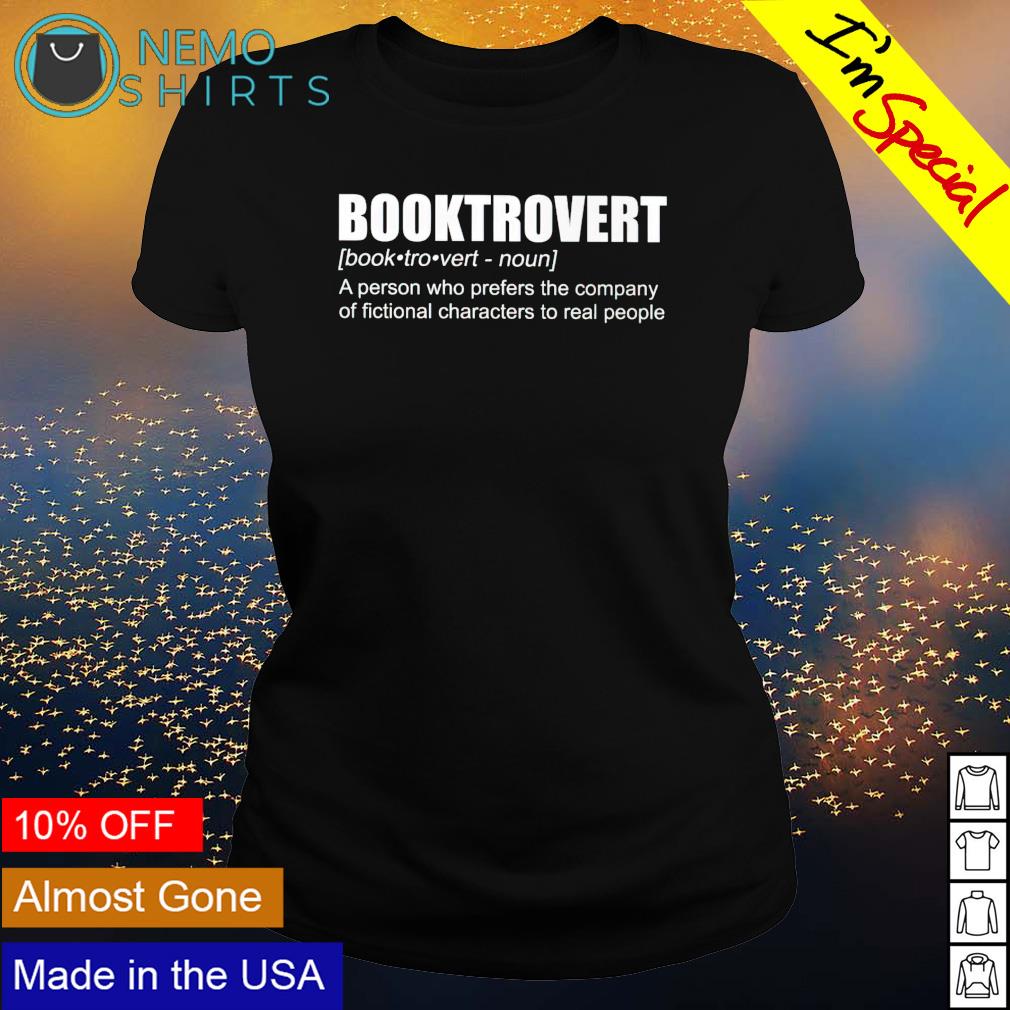 Booktrovert definition meaning a person who prefers - Adult & Kids T-Shirts, Sweatshirts & Hoodies apparel design preview 3