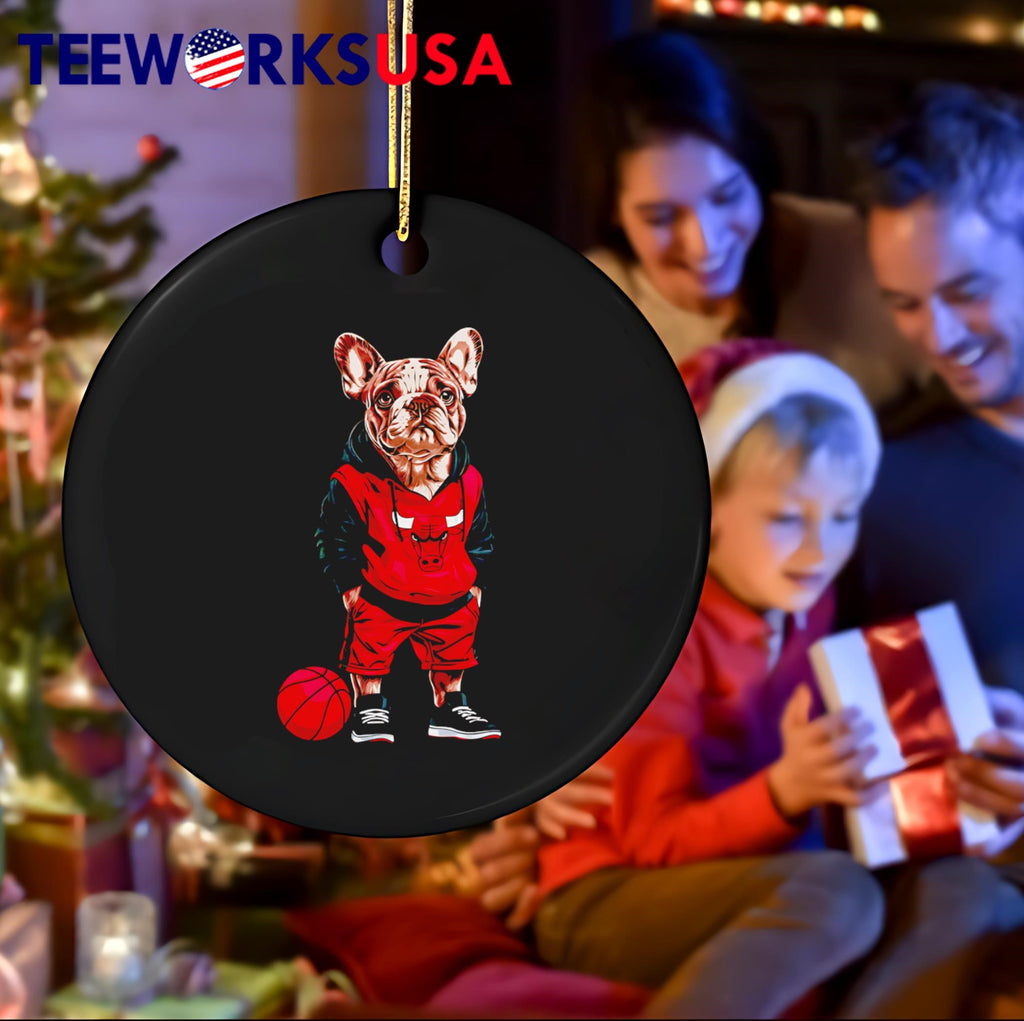 Chicago Bulls French Bulldog Hoop Dogs - Adult & Kids T-Shirts, Sweatshirts & Hoodies apparel design preview 4