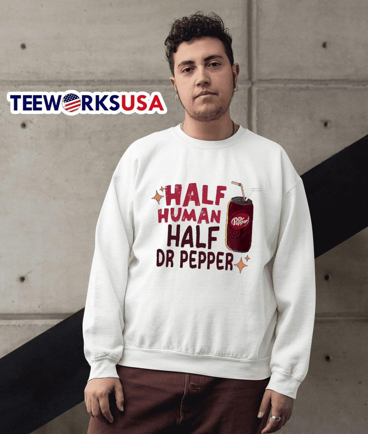 Half Human Dr Pepper - Adult & Kids T-Shirts, Sweatshirts & Hoodies apparel design preview 5