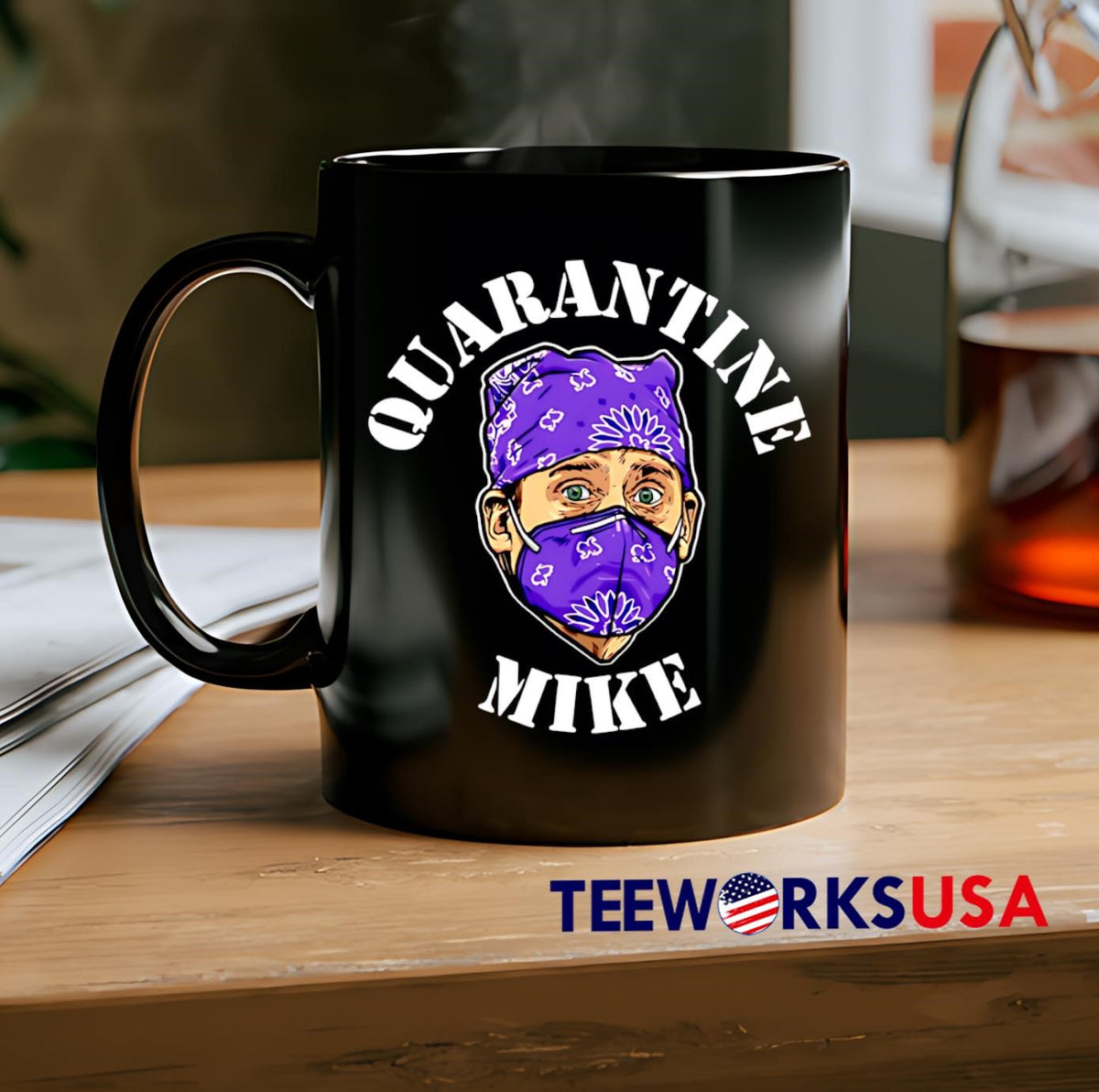 Michael Scott Quarantine Mike - Adult & Kids T-Shirts, Sweatshirts & Hoodies apparel design preview 2