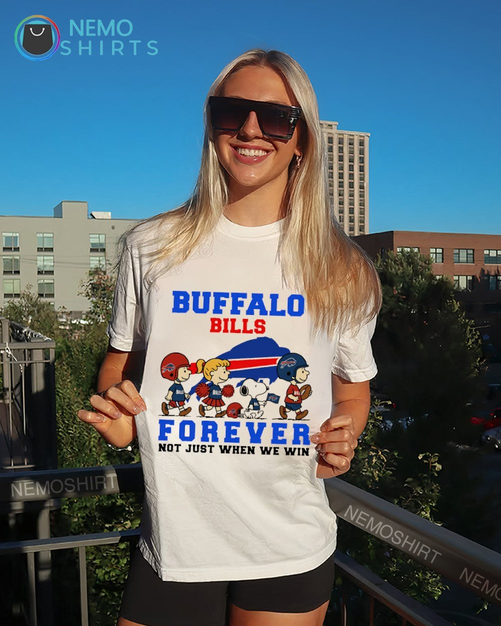 Peanuts characters x Buffalo Bills forever not just - Adult & Kids T-Shirts, Sweatshirts & Hoodies apparel design preview 6