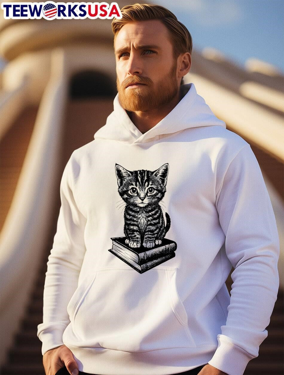 Just One More Chapter Cat - Adult & Kids T-Shirts, Sweatshirts & Hoodies apparel design preview 2